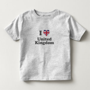 I Love UK Gift I Heart United Kindom British Gift Toddler T-shirt