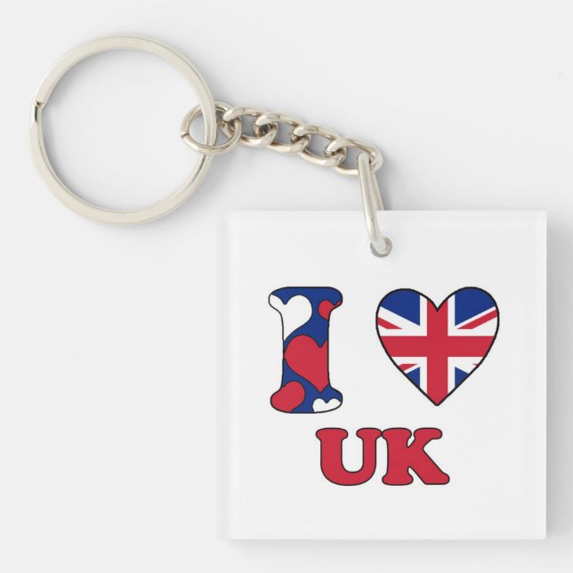 I love UK Keychain (Front)