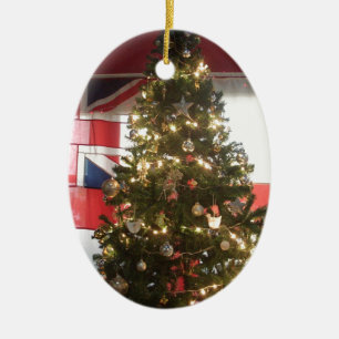 I Love UK Time Ceramic Ornament