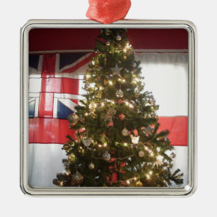 I Love UK Time Metal Ornament