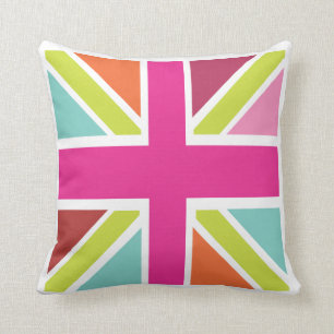 I love UK - Union Jack Throw Pillow