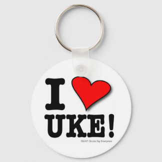 I LOVE UKE Designer Keychain