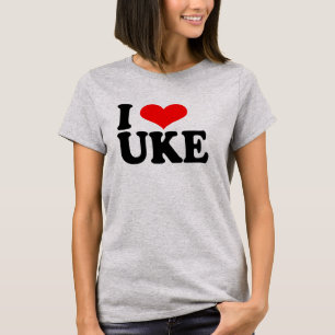 I Love Uke Ukulele T Shirt