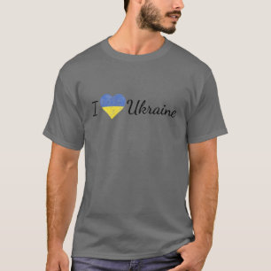 I Love Ukraine Flag Heart Support Ukrainian Lovers T-Shirt