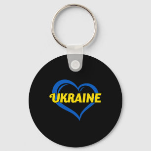 I Love Ukraine I Heart Ukraine Ukrainian Flag Keychain