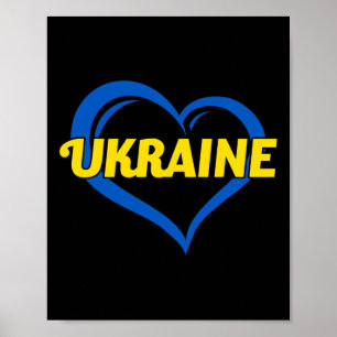 I Love Ukraine I Heart Ukraine Ukrainian Flag  Poster