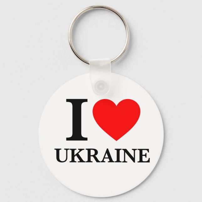 I Love Ukraine Keychain (Front)