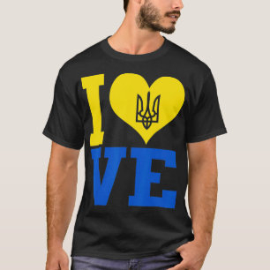 I Love Ukraine Ukrainian Flag T-Shirt