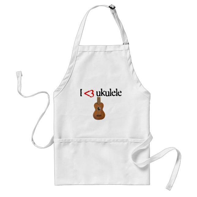 I love ukulele standard apron (Front)