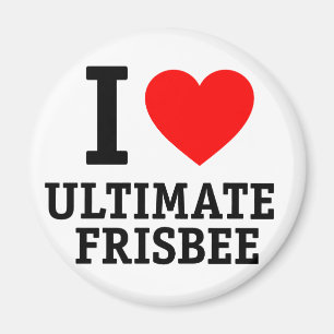 I Love Ultimate Frisbee Magnet