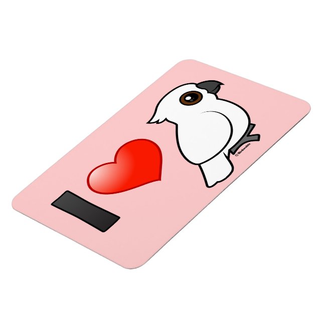 I Love Umbrella Cockatoos Magnet (Left Side)