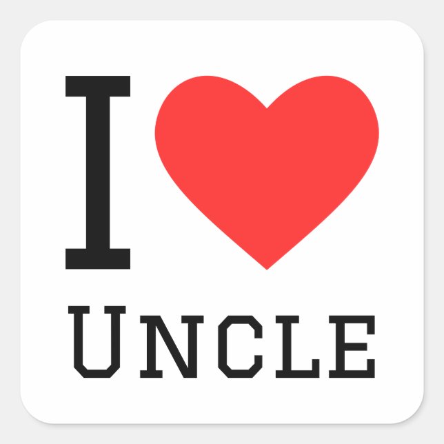 I love uncle square sticker (Front)