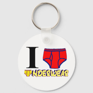 I Love Underwear Keychain