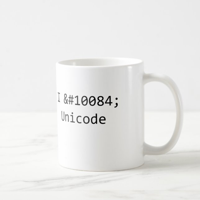 I Love Unicode Mug (Right)