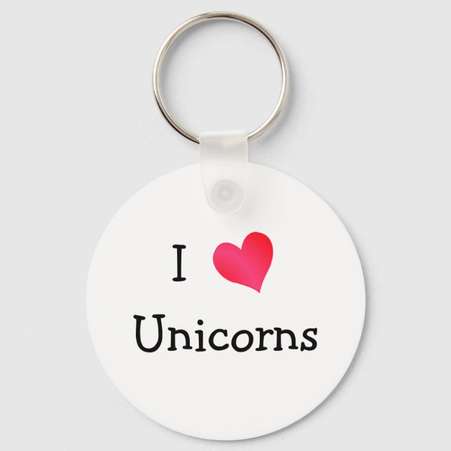 I Love Unicorns Keychain (Front)