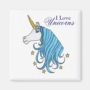 I Love Unicorns Magnet