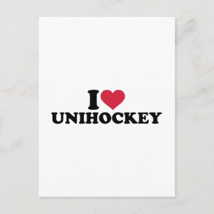 I love Unihockey Postcard