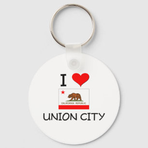 I Love UNION CITY California Keychain
