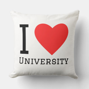 I love university  throw pillow
