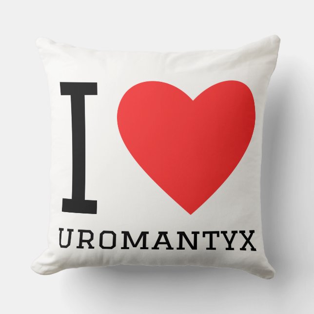 I love uromantyx  throw pillow (Front)