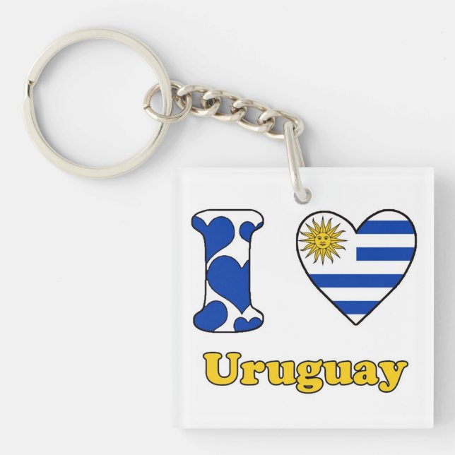 I love Uruguay Keychain (Front)