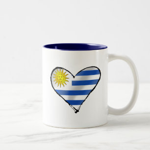 I love Uruguay Uruguayan heart gifts Two-Tone Coffee Mug