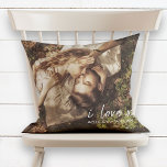 I Love Us Couple Quote Photo Names Throw Pillow<br><div class="desc">A beautiful way to celebrate your relationship, this photo pillow design features 'i love us' in white hand lettered script overlay at the bottom right, followed by your names. To personalize, replace with your photo and edit the names field. Note: it will look best to use a medium to dark...</div>