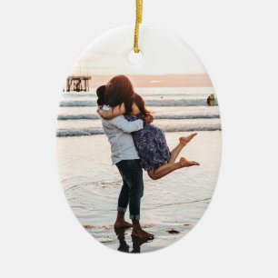 “I love us” custom photo ornament