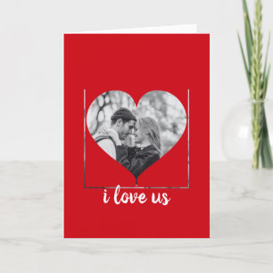 I Love Us Heart Photo Greeting Folded Card