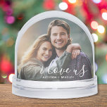 I Love Us Romantic Couple Photo Template Custom Snowglobe<br><div class="desc">I Love Us Romantic Couple Modern Photo Template Custom Snow Globes features your favourite photo with your personalized names with the customizable text "I love us" in modern calligraphy script. Makes a fantastic gift for Christmas, holidays, birthday, anniversary, Valentine's Day and more. Personalize by editing the text in the text...</div>