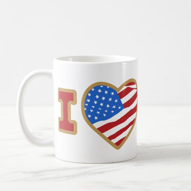 I Love USA Mugs (Left)