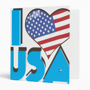 I Love USA Retro 80s Binder