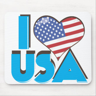 I Love USA Retro 80s Mouse Pad