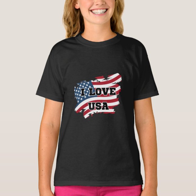 I Love USA T-Shirt (Front)