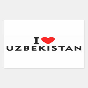 I love Uzbekistan country like heart travel touris Sticker