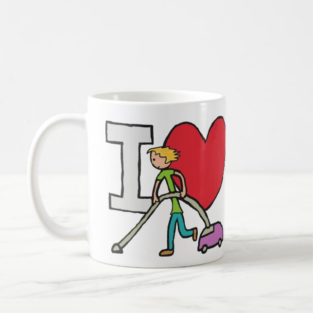 I Love Vacuuming Coffee Mug (Left)