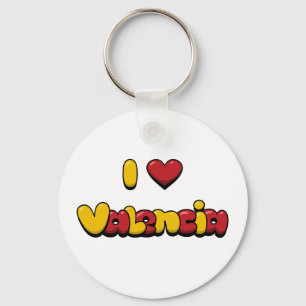 I Love Valencia Keychain