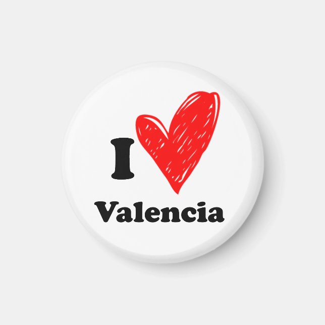 I Love Valencia Magnet (Front)