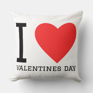 I love valentines day  throw pillow