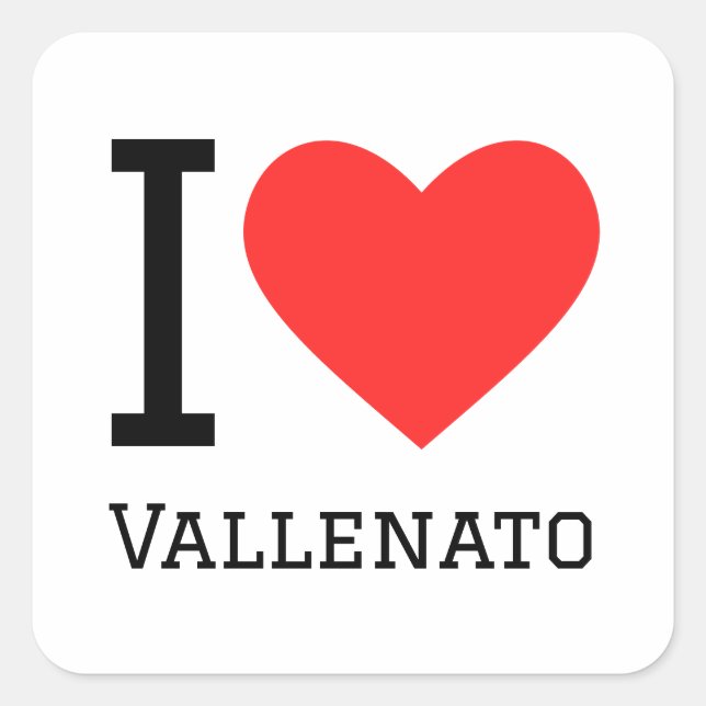 I love vallenato square sticker (Front)