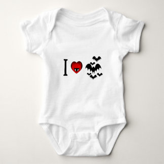 I Love Vampire Bats Baby Bodysuit