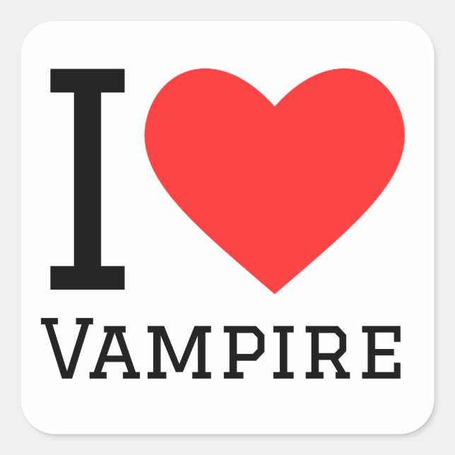 I love vampire square sticker (Front)