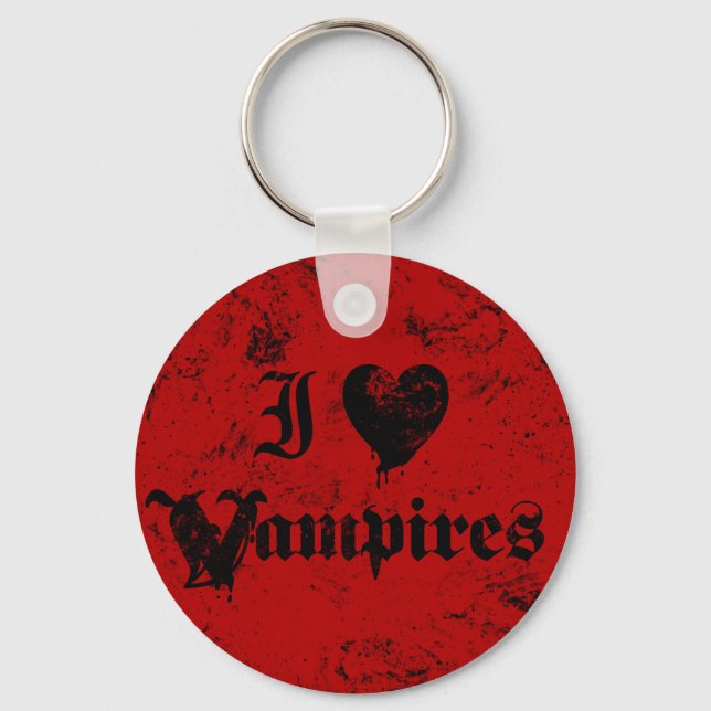 I Love Vampires Keychain (Front)