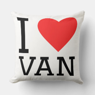 I love van throw pillow