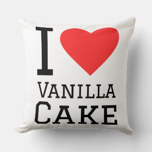 I love vanilla cake  throw pillow