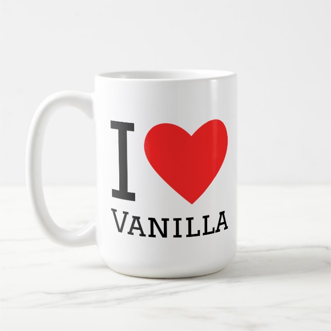 I love vanilla coffee mug (Left)