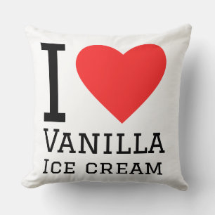 I love vanilla ice cream throw pillow