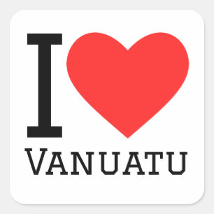 I love Vanuatu  Square Sticker