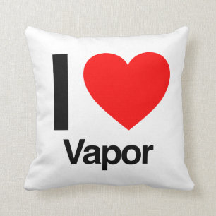 i love vapour throw pillow