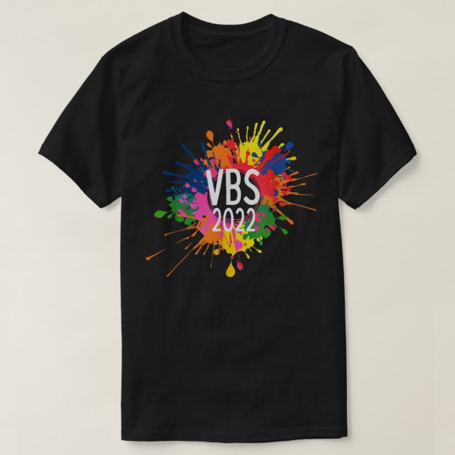 I Love VBS 2022 Crew Vacation Bible School Paint S T-Shirt (Design Front)